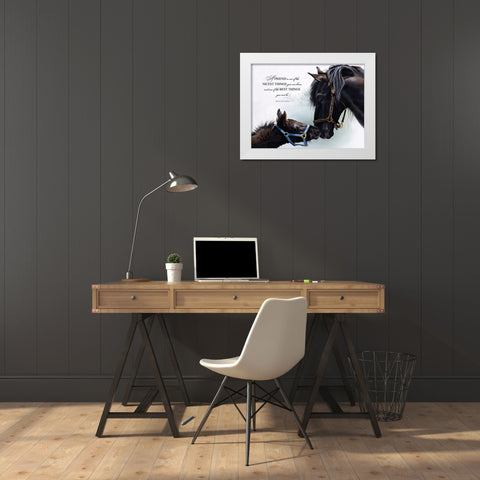 Friend White Modern Wood Framed Art Print by Harrison, Lesley