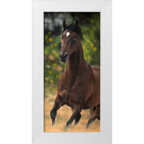 Spirit of Victory White Modern Wood Framed Art Print by Harrison, Lesley