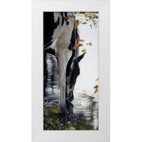 Afternoon Drink White Modern Wood Framed Art Print by Harrison, Lesley