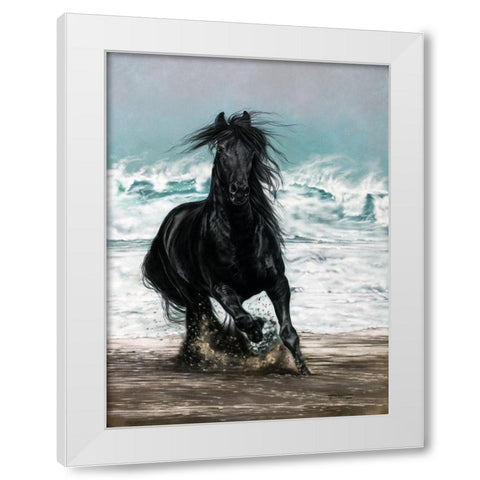 Free Spirit White Modern Wood Framed Art Print by Harrison, Lesley