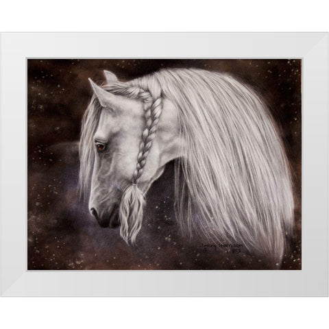 Beauty with a Twist White Modern Wood Framed Art Print by Harrison, Lesley