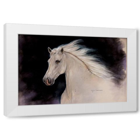 Elegance White Modern Wood Framed Art Print by Harrison, Lesley