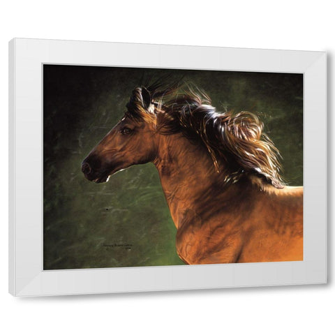 Lookin at You White Modern Wood Framed Art Print by Harrison, Lesley