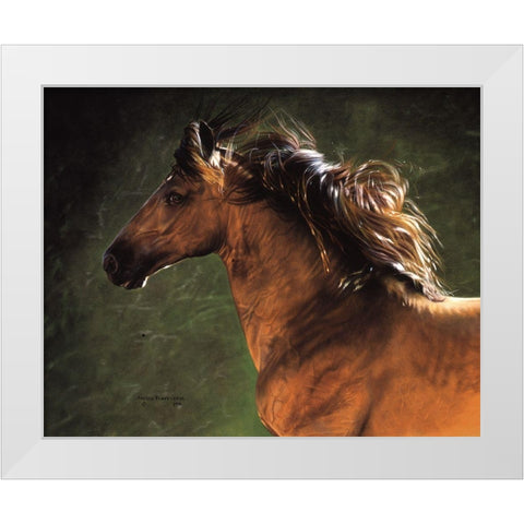 Lookin at You White Modern Wood Framed Art Print by Harrison, Lesley