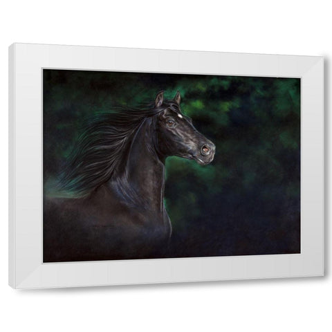Proud Beauty White Modern Wood Framed Art Print by Harrison, Lesley