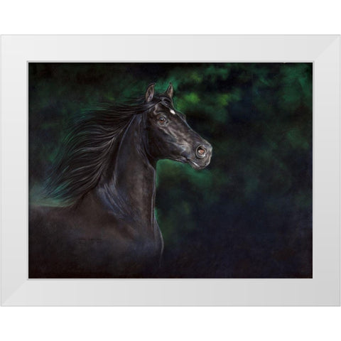 Proud Beauty White Modern Wood Framed Art Print by Harrison, Lesley