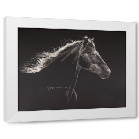 Faroan White Modern Wood Framed Art Print by Harrison, Lesley