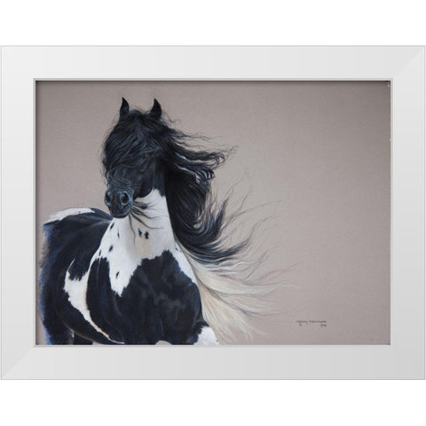 Pretty Boy Armani White Modern Wood Framed Art Print by Harrison, Lesley