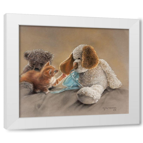 Blessed are the Curious White Modern Wood Framed Art Print by Harrison, Lesley