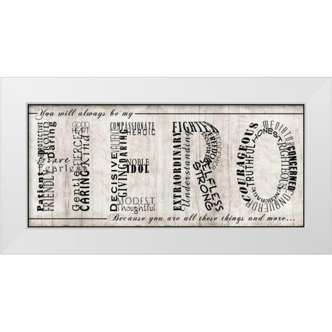 Hero White Modern Wood Framed Art Print by Wolk, Lisa