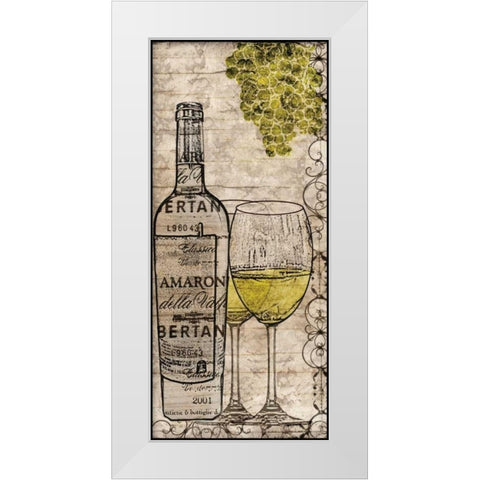 White Wine White Modern Wood Framed Art Print by Wolk, Lisa