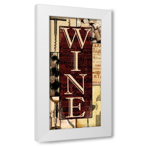 Wine Essentials White Modern Wood Framed Art Print by Wolk, Lisa