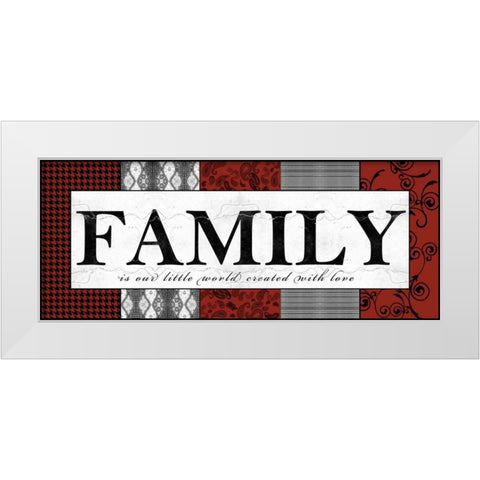 Patterns Family White Modern Wood Framed Art Print by Wolk, Lisa