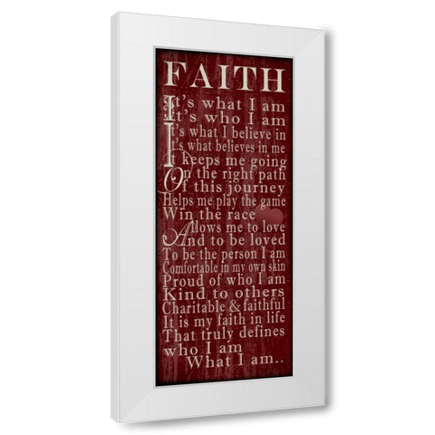 Faith Sentiments White Modern Wood Framed Art Print by Wolk, Lisa