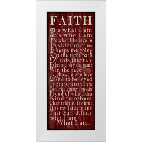 Faith Sentiments White Modern Wood Framed Art Print by Wolk, Lisa