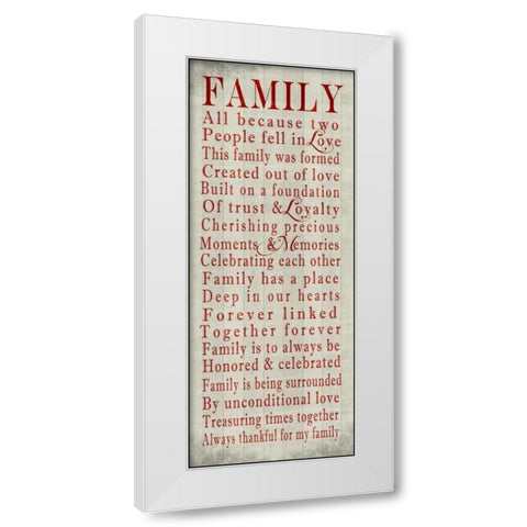 Family Sentiments White Modern Wood Framed Art Print by Wolk, Lisa