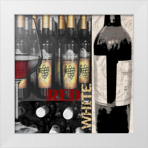 Red White White Modern Wood Framed Art Print by Wolk, Lisa