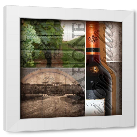 Wine Country White Modern Wood Framed Art Print by Wolk, Lisa