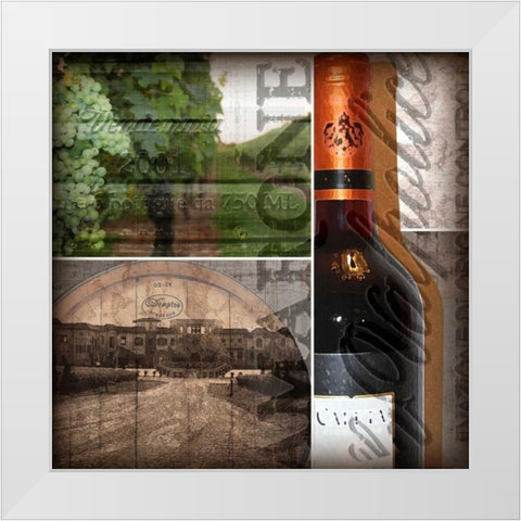 Wine Country White Modern Wood Framed Art Print by Wolk, Lisa