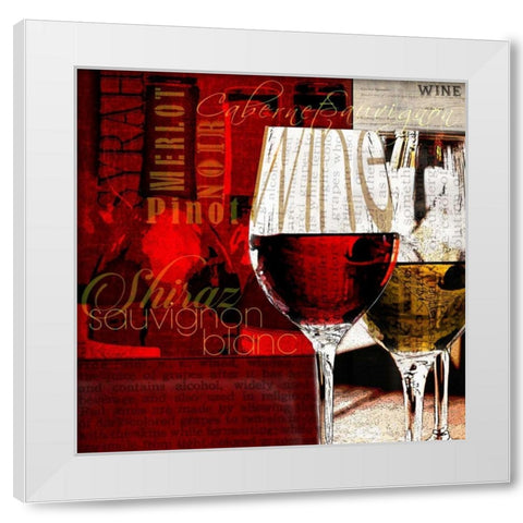 Wine Defined White Modern Wood Framed Art Print by Wolk, Lisa