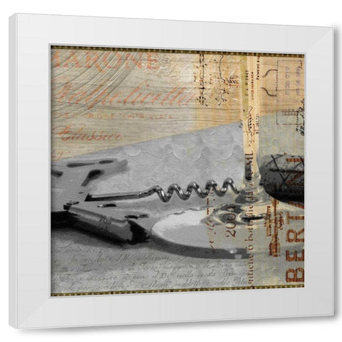 Wine Inspired White Modern Wood Framed Art Print by Wolk, Lisa