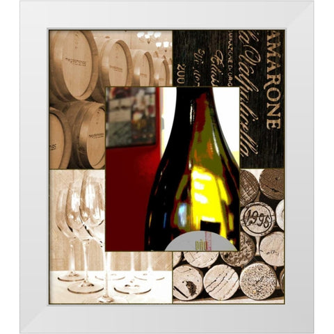 Wine Lover White Modern Wood Framed Art Print by Wolk, Lisa