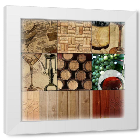 Wine Tour White Modern Wood Framed Art Print by Wolk, Lisa