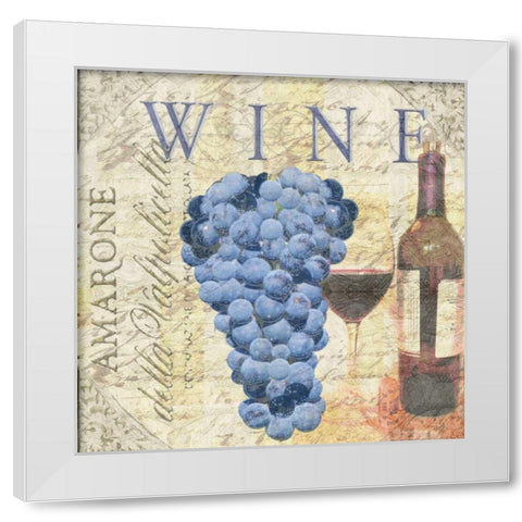 Amarone Wine Night White Modern Wood Framed Art Print by Wolk, Lisa