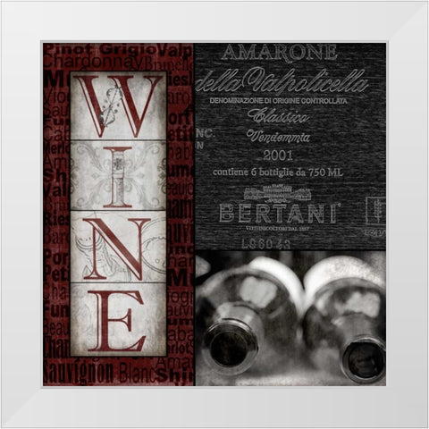 Vintage Amarone White Modern Wood Framed Art Print by Wolk, Lisa