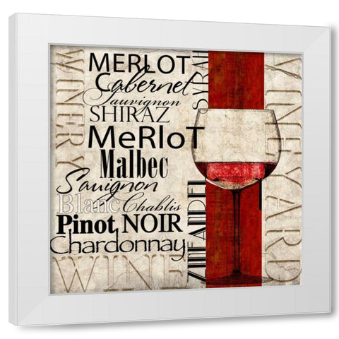 Vineyard Wineries White Modern Wood Framed Art Print by Wolk, Lisa