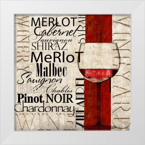 Vineyard Wineries White Modern Wood Framed Art Print by Wolk, Lisa