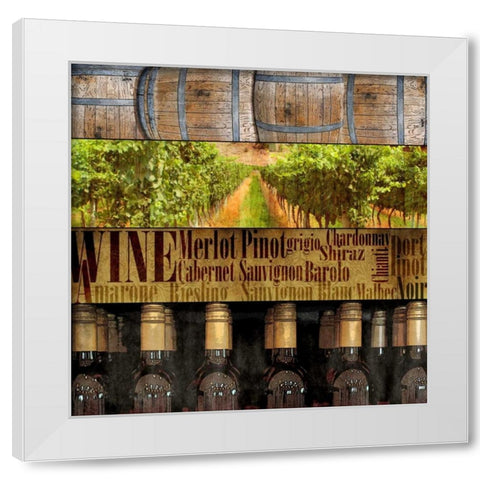 Create Wine White Modern Wood Framed Art Print by Wolk, Lisa