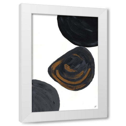 Gold and Gray III White Modern Wood Framed Art Print by Lee, Judson