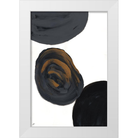 Gold and Gray IV White Modern Wood Framed Art Print by Lee, Judson
