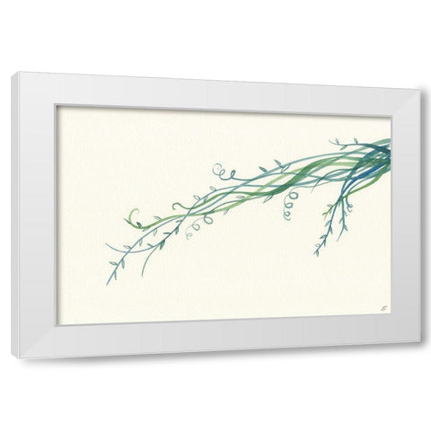 Blue Vines II White Modern Wood Framed Art Print by Lee, Judson