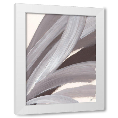 Brush Stroke Up White Modern Wood Framed Art Print by Lee, Judson