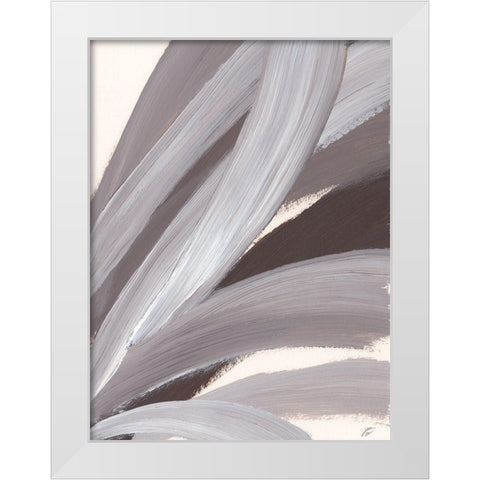 Brush Stroke Up White Modern Wood Framed Art Print by Lee, Judson