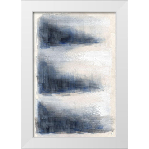 Brushed Triangles I White Modern Wood Framed Art Print by Lee, Judson