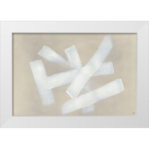 White Stripes White Modern Wood Framed Art Print by Lee, Judson