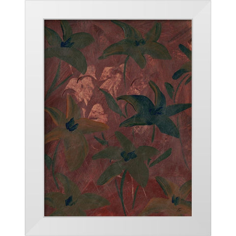 Autumn Fireworks Flowers I White Modern Wood Framed Art Print by Lee, Judson