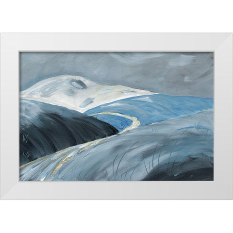 Golden Road White Modern Wood Framed Art Print by Lee, Judson