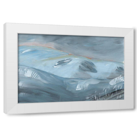 Golden Touch Hills White Modern Wood Framed Art Print by Lee, Judson