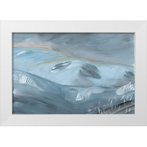 Golden Touch Hills White Modern Wood Framed Art Print by Lee, Judson