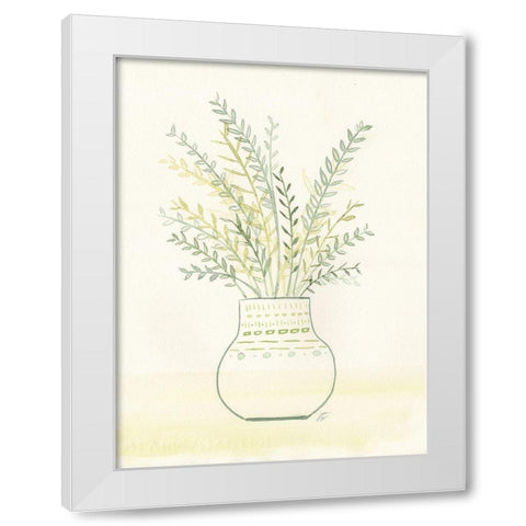 Fern Arrangement White Modern Wood Framed Art Print by Lee, Judson