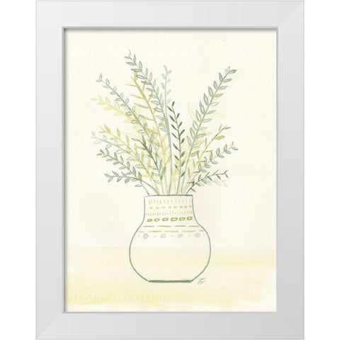 Fern Arrangement White Modern Wood Framed Art Print by Lee, Judson