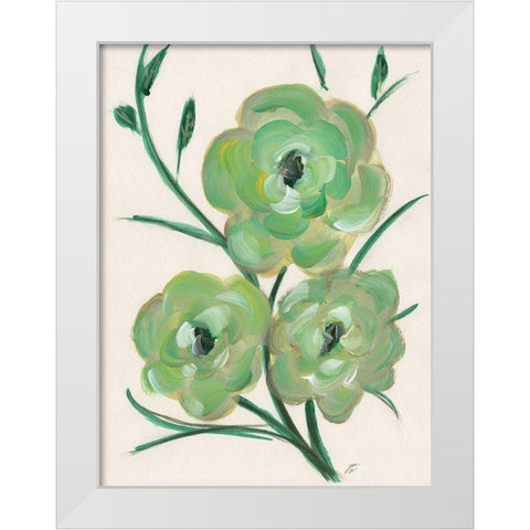 Loose Florals White Modern Wood Framed Art Print by Lee, Judson