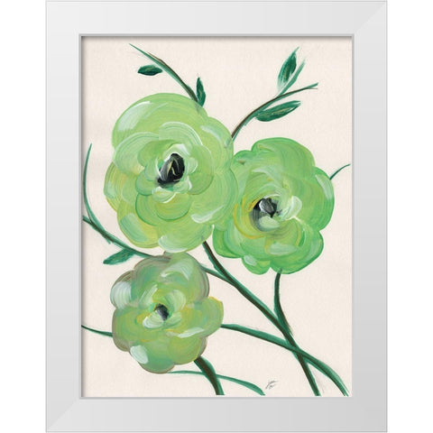 Loose Florals II White Modern Wood Framed Art Print by Lee, Judson