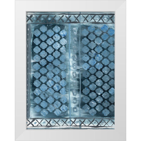 Honey Comb and Xs White Modern Wood Framed Art Print by Lee, Judson