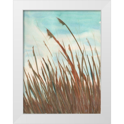 Feathered Grass White Modern Wood Framed Art Print by Lee, Judson