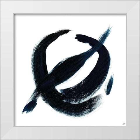 Circle Line III White Modern Wood Framed Art Print by Lee, Judson